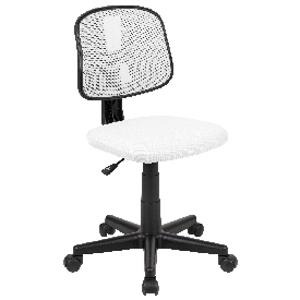 Flash Fundamentals Mid-Back White Mesh Swivel Task Office Chair with Pivot Back, BIFMA Certified, LF-134-WH-GG Flash Fundamentals Mid-Back White Mesh Swivel Task Office Chair with Pivot Back, BIFMA Certified, LF-134-WH-GG