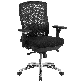 HERCULES Series 24/7 Intensive Use Big & Tall 350 lb. Rated Black Mesh Multifunction Swivel Ergonomic Office Chair, LQ-2-BK-GG HERCULES Series 24/7 Intensive Use Big & Tall 350 lb. Rated Black Mesh Multifunction Swivel Ergonomic Office Chair, LQ-2-BK-GG