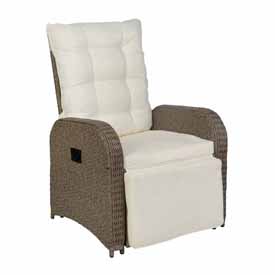 Nemo Indoor/Outdoor Patio Wicker Rattan Recliner Lounge Chair with Flip up Side Table, Beige and Brown, LTS-0422-BG-BR-GG Nemo Indoor/Outdoor Patio Wicker Rattan Recliner Lounge Chair with Flip up Side Table, Beige and Brown, LTS-0422-BG-BR-GG