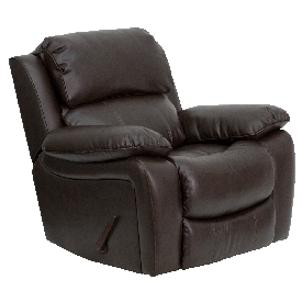 Brown LeatherSoft Rocker Recliner, MEN-DA3439-91-BRN-GG Brown LeatherSoft Rocker Recliner, MEN-DA3439-91-BRN-GG