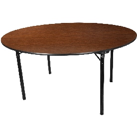 Advantage 5 ft. Round High Pressure Laminate Folding Banquet Table, MEW-60R-WB