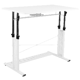 Height Adjustable (27.25-35.75"H) Sit to Stand Home Office Desk - White, NAN-JN-21908-WH-GG Height Adjustable (27.25-35.75"H) Sit to Stand Home Office Desk - White, NAN-JN-21908-WH-GG