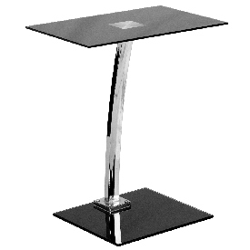 Laptop Computer Desk with Silk Black Tempered Glass Top, NAN-LT-07-GG