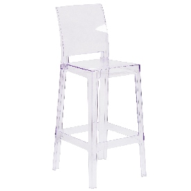 Flash furniture ghost counter stool back in transparent crystal 2025