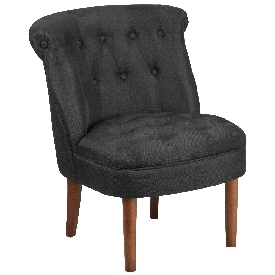 HERCULES Kenley Series Black Fabric Tufted Chair, QY-A01-BK-GG