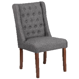 HERCULES Preston Series Gray Fabric Tufted Parsons Chair, QY-A91-GY-GG HERCULES Preston Series Gray Fabric Tufted Parsons Chair, QY-A91-GY-GG