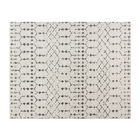 Geometric Bohemian Low Pile Rug - 8' x 10' - Ivory/Gray Polyester, RC-CR19-1330-810-IV-GR-GG