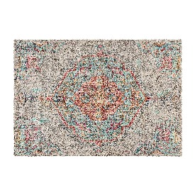 Distressed Medallion Area Rug - 5' x 7' - Gray Multi Polyester, RC-EG-202101-02-57-GR-GG