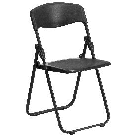 HERCULES Series 500 lb. Capacity Heavy Duty Black Plastic Folding Chair with Built-in Ganging Brackets, RUT-I-BLACK-GG HERCULES Series 500 lb. Capacity Heavy Duty Black Plastic Folding Chair with Built-in Ganging Brackets, RUT-I-BLACK-GG