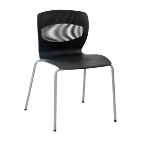 HERCULES Series Commercial Grade 770 lb. Capacity Ergonomic Stack Chair with Lumbar Support and Silver Steel Frame - Black, RUT-NC618-BK-GG HERCULES Series Commercial Grade 770 lb. Capacity Ergonomic Stack Chair with Lumbar Support and Silver Steel Frame - Black, RUT-NC618-BK-GG