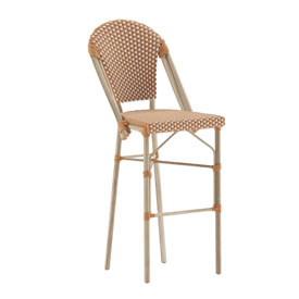 Lourdes Stackable Indoor/Outdoor Bistro 30" High Barstool, Commercial Grade, Natural/White and Light Natural Finish, SDA-AD642001-F-BS-NATWH-LTNAT-GG