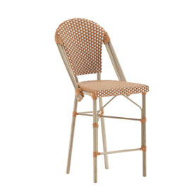 Lourdes Stackable Indoor/Outdoor Bistro 26" High Counter Height Stool, Commercial Grade, Natural/White and Light Natural Finish, SDA-AD642001-F-CS-NATWH-LTNAT-GG