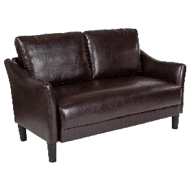Asti Upholstered Loveseat in Brown LeatherSoft, SL-SF915-2-BRN-GG