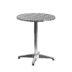 23.5'' Round Aluminum Indoor-Outdoor Table with Base, TLH-052-1-GG