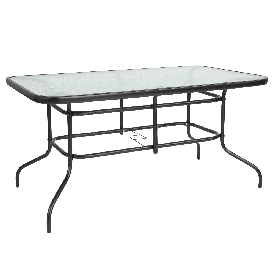 31.5" x 55" Rectangular Tempered Glass Metal Table, TLH-089-GG 31.5" x 55" Rectangular Tempered Glass Metal Table, TLH-089-GG