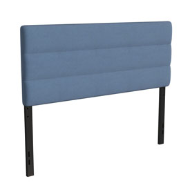 Paxton Queen Channel Stitched Fabric Upholstered Headboard, Adjustable Height from 44.5" to 57.25" - Blue, TW-3WLHB21-BL-Q-GG Paxton Queen Channel Stitched Fabric Upholstered Headboard, Adjustable Height from 44.5" to 57.25" - Blue, TW-3WLHB21-BL-Q-GG