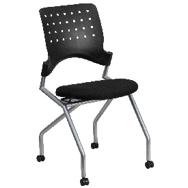 Galaxy Mobile Nesting Chair with Black Fabric Seat, WL-A224V-GG Galaxy Mobile Nesting Chair with Black Fabric Seat, WL-A224V-GG