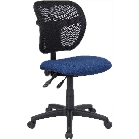 Mid-Back Navy Blue Mesh Swivel Task Office Chair with Back Height Adjustment, WL-A7671SYG-NVY-GG