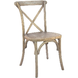 Advantage Medium Natural With White Grain X-Back Chair, X-BACK-MOWG