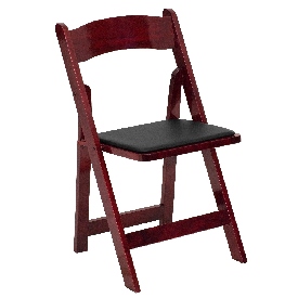 HERCULES Series Mahogany Wood Folding Chair with Vinyl Padded Seat, XF-2903-MAH-WOOD-GG HERCULES Series Mahogany Wood Folding Chair with Vinyl Padded Seat, XF-2903-MAH-WOOD-GG