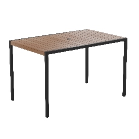 30"x 48" Faux Teak Patio Table, XU-DG-UH3048-GG 30"x 48" Faux Teak Patio Table, XU-DG-UH3048-GG