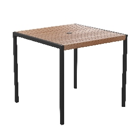 35" SQ Faux Teak Patio Table, XU-DG-UH8100-GG 35" SQ Faux Teak Patio Table, XU-DG-UH8100-GG