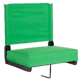 Grandstand Comfort Seats by Flash with Ultra-Padded Seat in Bright Green, XU-STA-BGR-GG