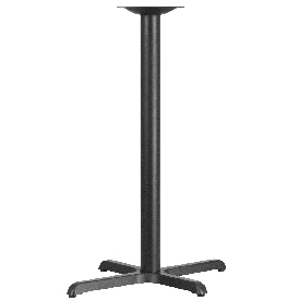 23.5'' x 29.5'' Restaurant Table X-Base with 3'' Dia. Bar Height Column, XU-T2230-BAR-GG