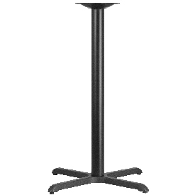 30'' x 30'' Restaurant Table X-Base with 3'' Dia. Bar Height Column, XU-T3030-BAR-GG