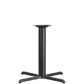 33'' x 33'' Restaurant Table X-Base with 4'' Dia. Table Height Column, XU-T3333-GG