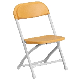Kids Yellow Plastic Folding Chair, Y-KID-YL-GG