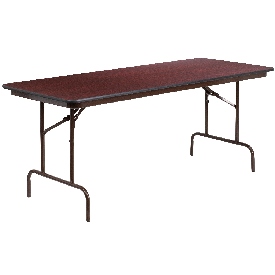 6-Foot High Pressure Mahogany Laminate Folding Banquet Table, YT-3072-HIGH-WAL-GG 6-Foot High Pressure Mahogany Laminate Folding Banquet Table, YT-3072-HIGH-WAL-GG