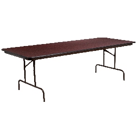 8-Foot High Pressure Mahogany Laminate Folding Banquet Table, YT-3696-HIGH-WAL-GG, YT-3696-HIGH-WAL-GG