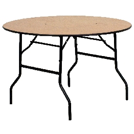 4-Foot Round Wood Folding Banquet Table with Clear Coated Finished Top, YT-WRFT48-TBL-GG 4-Foot Round Wood Folding Banquet Table with Clear Coated Finished Top, YT-WRFT48-TBL-GG