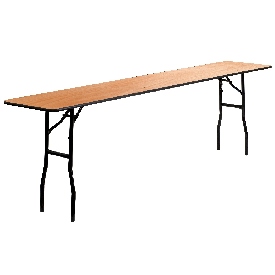 8-Foot Rectangular Wood Folding Training / Seminar Table with Smooth Clear Coated Finished Top, YT-WTFT18X96-TBL-GG 8-Foot Rectangular Wood Folding Training / Seminar Table with Smooth Clear Coated Finished Top, YT-WTFT18X96-TBL-GG