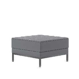 Hercules Imagination Series Gray Leathersoft Ottoman, ZB-IMAG-OTTOMAN-GY-GG