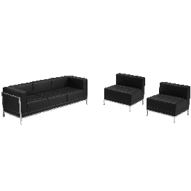 HERCULES Imagination Series Black LeatherSoft Sofa & Chair Set, ZB-IMAG-SET13-GG, ZB-IMAG-SET13-GG HERCULES Imagination Series Black LeatherSoft Sofa & Chair Set, ZB-IMAG-SET13-GG, ZB-IMAG-SET13-GG