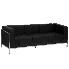 HERCULES Imagination Series Contemporary Black LeatherSoft Sofa with Encasing Frame, ZB-IMAG-SOFA-GG