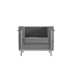 Hercules Regal Series Contemporary Gray LeatherSoft Chair with Encasing Frame, ZB-REGAL-810-1-CHAIR-GY-GG