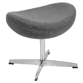 Gray Fabric Saddle Wing Ottoman, ZB-WING-GR-OTT-FAB-GG Gray Fabric Saddle Wing Ottoman, ZB-WING-GR-OTT-FAB-GG