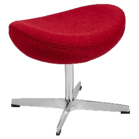 Red Fabric Saddle Wing Ottoman, ZB-WING-RED-OTT-FAB-GG Red Fabric Saddle Wing Ottoman, ZB-WING-RED-OTT-FAB-GG