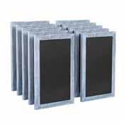 Canterbury 11" x 17" Rustic Blue Wall Mount Magnetic Chalkboard Sign, Hanging Wall Chalkboard Memo Board for Home, School, or Business, Set of 10