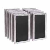Canterbury 11" x 17" Whitewashed Wall Mount Magnetic Chalkboard Sign, Hanging Wall Chalkboard Memo Board for Home, School, or Business, Set of 10