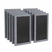 Canterbury 11" x 17" Rustic Gray Wall Mount Magnetic Chalkboard Sign, Hanging Wall Chalkboard Memo Board for Home, School, or Business, Set of 10