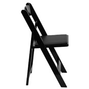 Black Wood Folding Chair Padded Vinyl Seat SET OF 10 CHAIRS, WC2902