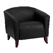 HERCULES Imperial Series Black LeatherSoft Chair, 111-1-BK-GG