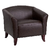 HERCULES Imperial Series Brown LeatherSoft Chair, 111-1-BN-GG