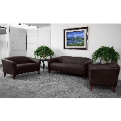 HERCULES Imperial Series Brown LeatherSoft Chair, 111-1-BN-GG