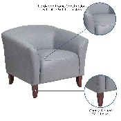 HERCULES Imperial Series Gray LeatherSoft Chair, 111-1-GY-GG