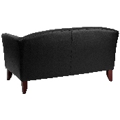 HERCULES Imperial Series Black LeatherSoft Loveseat, 111-2-BK-GG